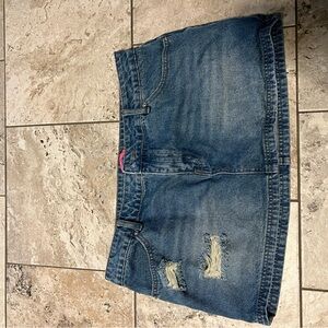 Blue Denim Mini Skirt